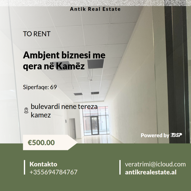 BUSINESS PREMISES FOR RENT IN KAMEZ