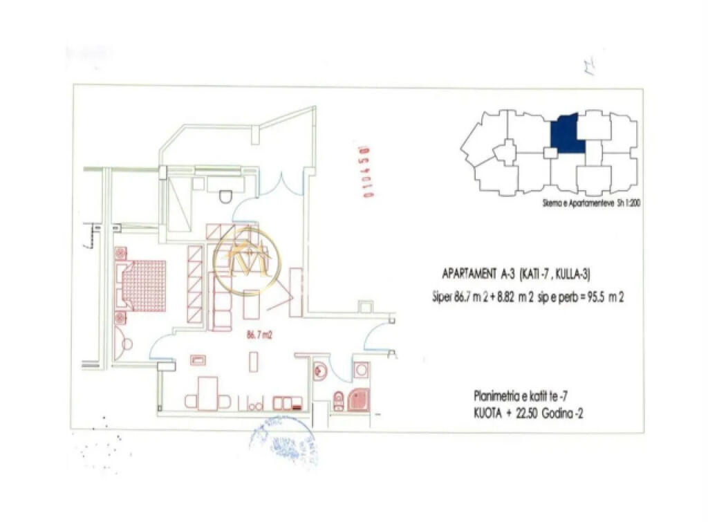 Appartamento 2+1 in vendita, Yzberisht, 127.000 Euro.
