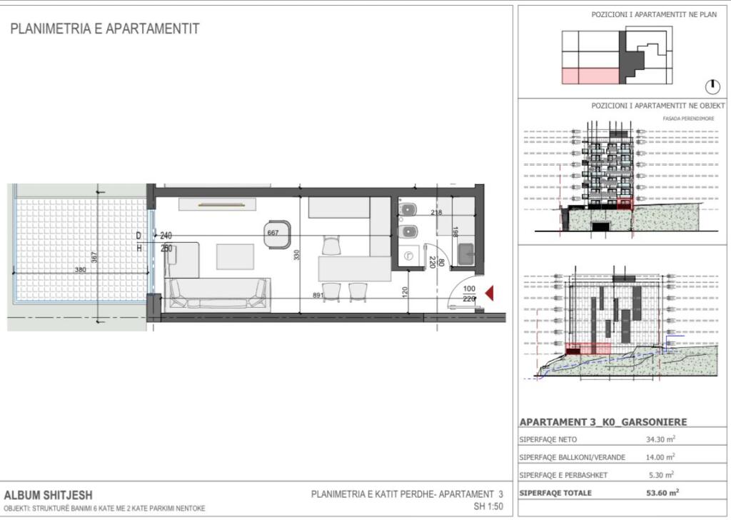 Studio apartment for Sale , Sarande