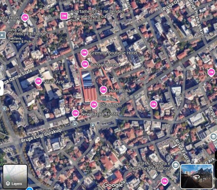 2 Apartments 1+1 for rent at Pazari i Ri near the intersection of Bardhyl street (ID 42111420).