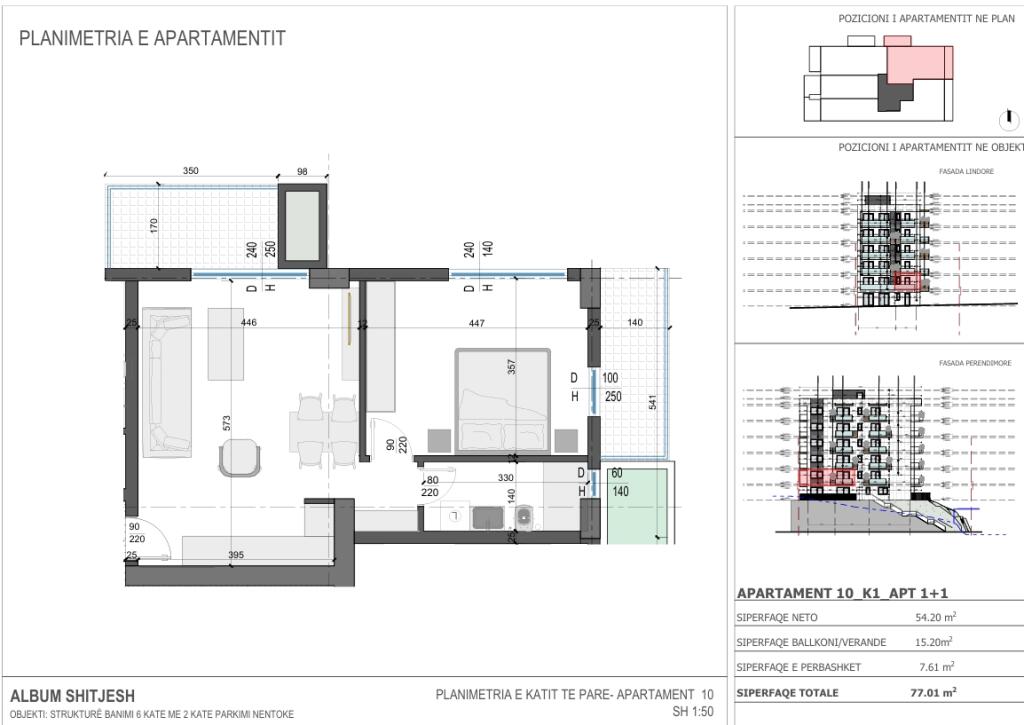 Sarande, 1+1 apartment for sale
