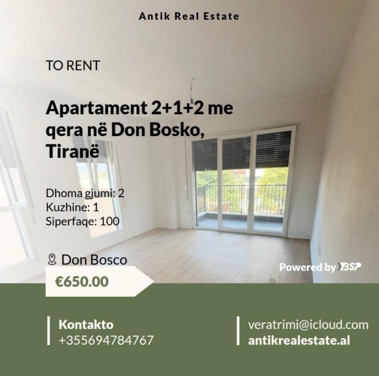 APARTMENT FOR RENT 2+1+2 IN DON BOSKO