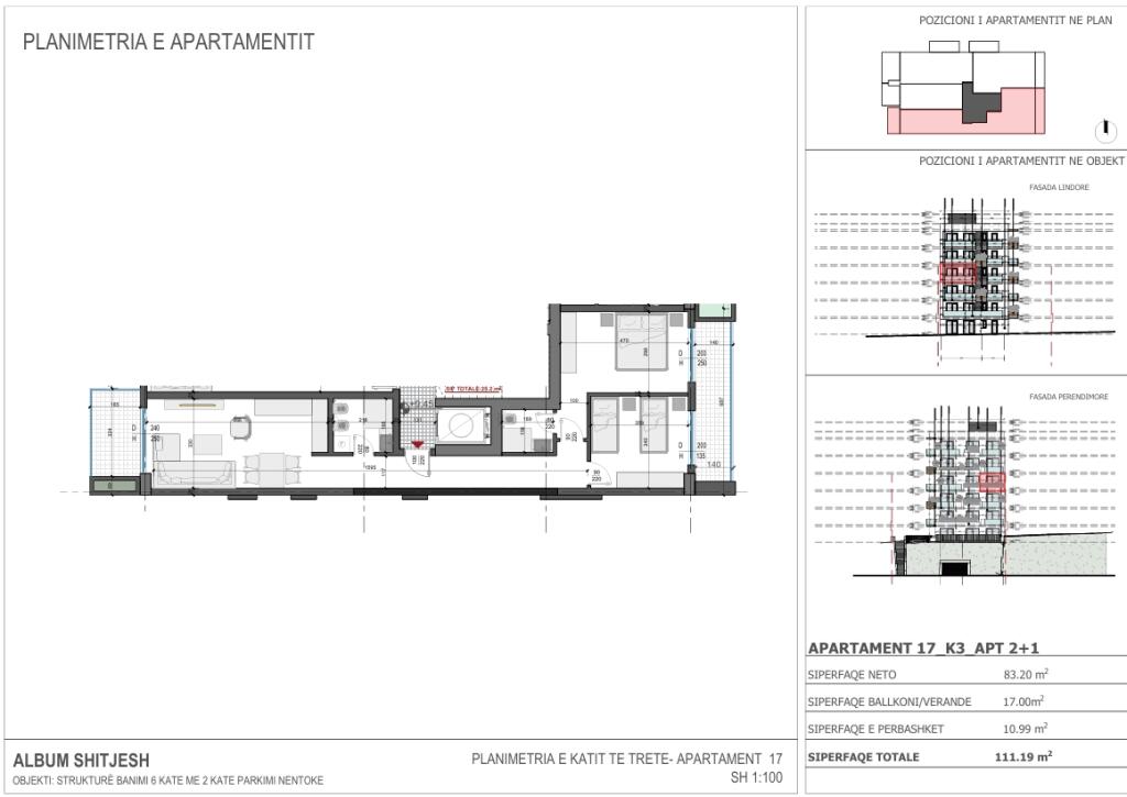 Sarande, apartment 2+1 for sale