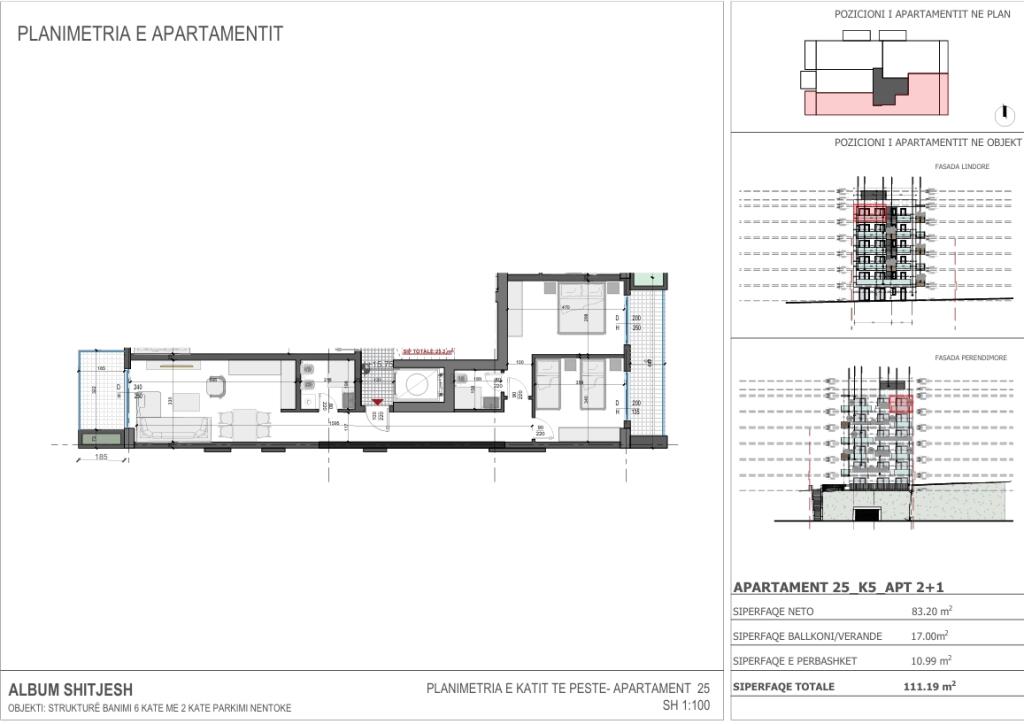Sarande, 1+1 apartment for sale