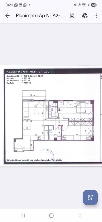 Ex-Park Apartment 2+1+2 for Sale
