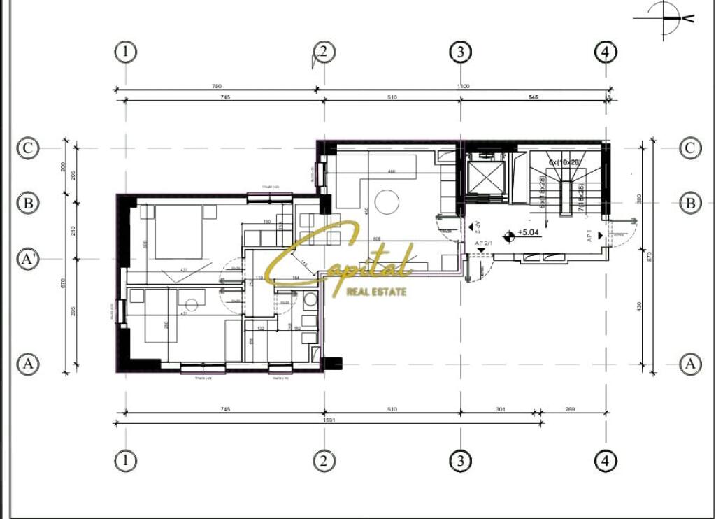 OFFICE FOR RENT 88 M2 KAVAJES STREET 1,760 EURO