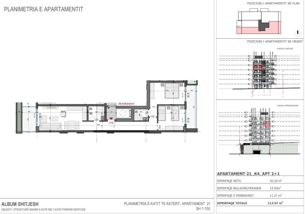 Sarande, apartment 2+1 for sale