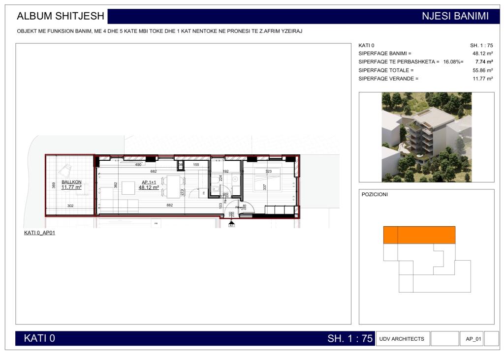 📢 Apartment 1+1 for sale in Saranda !