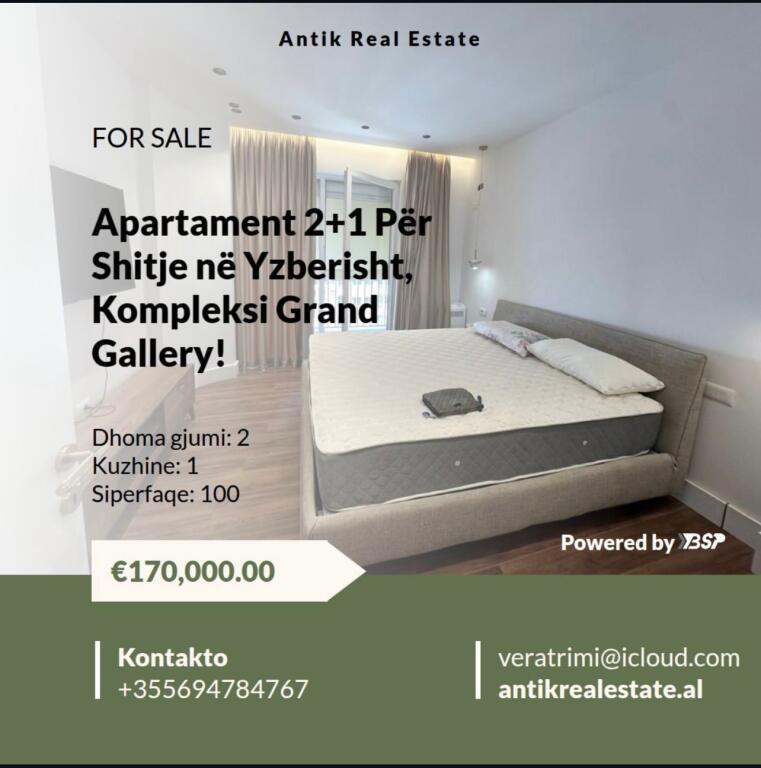 APPARTAMENTO IN VENDITA A YZBERISHT COMPLESSO GRAND GALLERZ