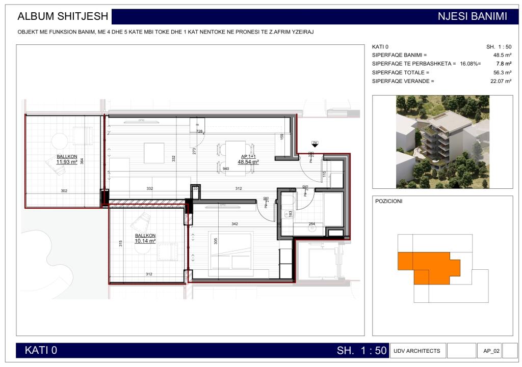 Saranda, apartment 1+1 for sale - &gt; Floor 0