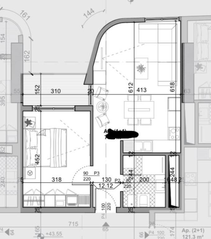 SUPER OPPORTUNITY APARTMENT FOR SALE 1+1 AT BAZAAR GATE, CENTER OF TIRANA