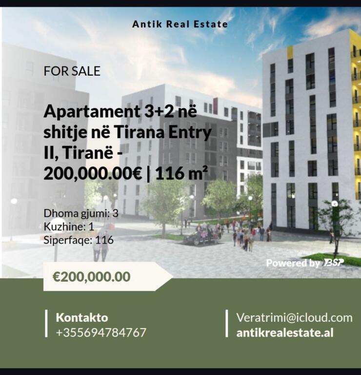 SHITET APARTAMENT NE TIRANA ENTRY II