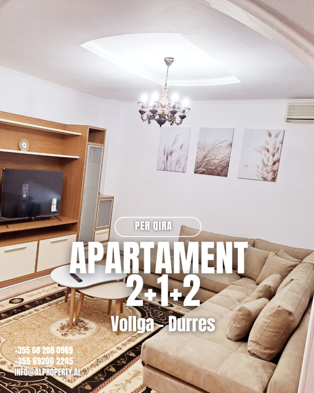 Appartamento 2+1+2 + 2 Balconi, in affitto, vista mare, Vollga Durres