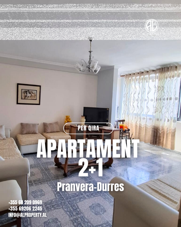 Appartamento 2+1 vicino a Pranvera Durres
