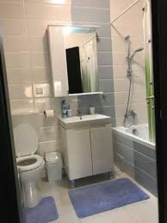 Near the former Durres Restaurant, Ferit Xhajko street, near Ozone, a 1+1 apartment is for rent, bathroom, veranda, with an area of 75 m2, 9th floor, new building with elevator, air conditioner, parquet flooring, furnished. A.K. Agency service fee half rent. The first month of rent, the last month, and one month guarantee are required. Rent is 600 euros per month.