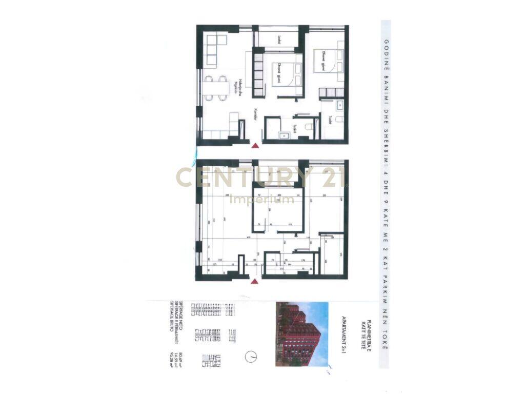 🏢 APARTAMENT 2+1+2 PËR SHITJE | RRUGA SIRI KODRA – TIRANË