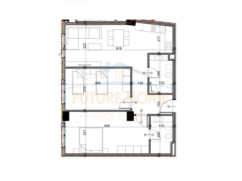 For sale, Apartment 2+1+2, Paskuqan.