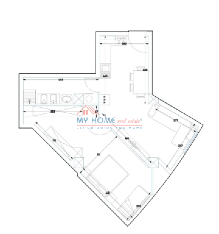 Apartment 1+1 for sale Twister Palace in Don Bosko