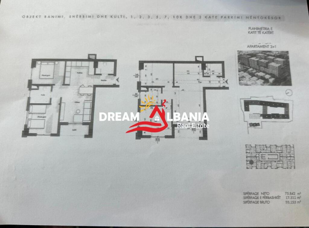 2+1 apartments for sale in one of the most prestigious complexes in the Porcelani area in Tirana (ID EV)