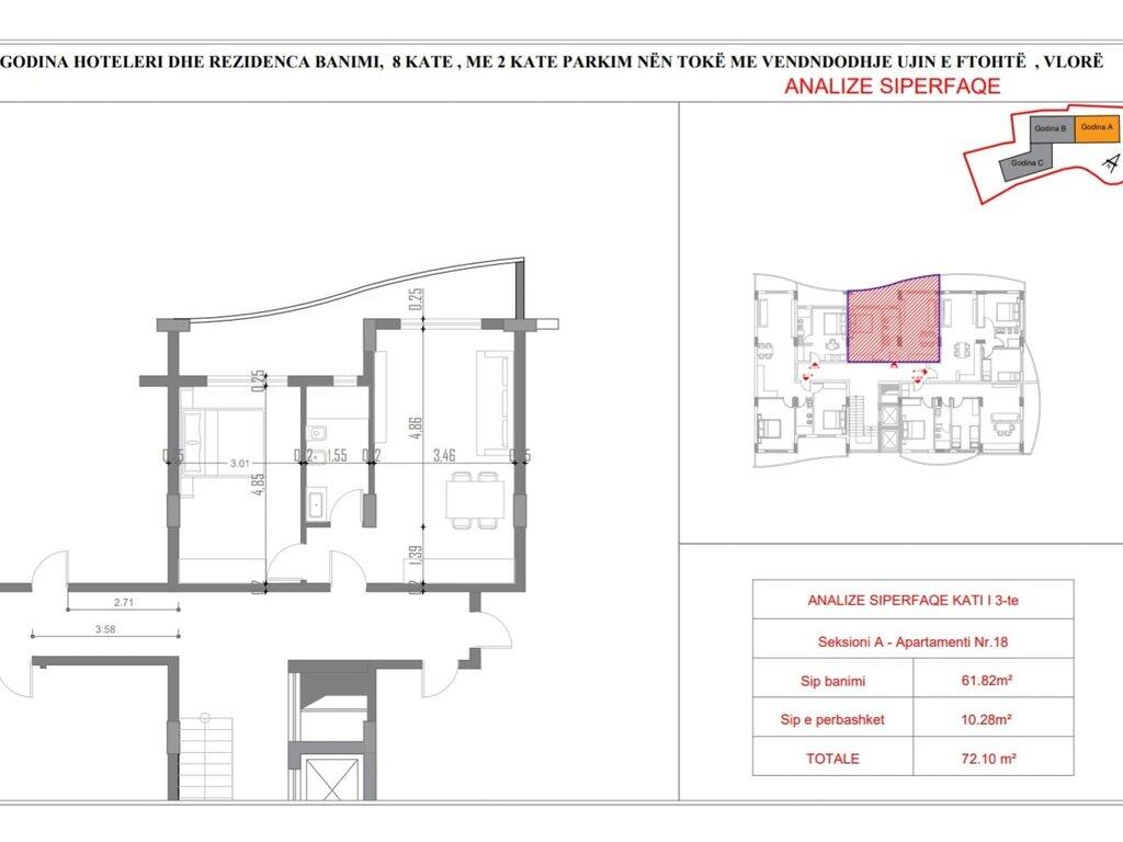 OCCASIONE! VISTA MARE, APPARTAMENTO 1+1 IN VENDITA VICINO A UJI FTOHTE VLORE !