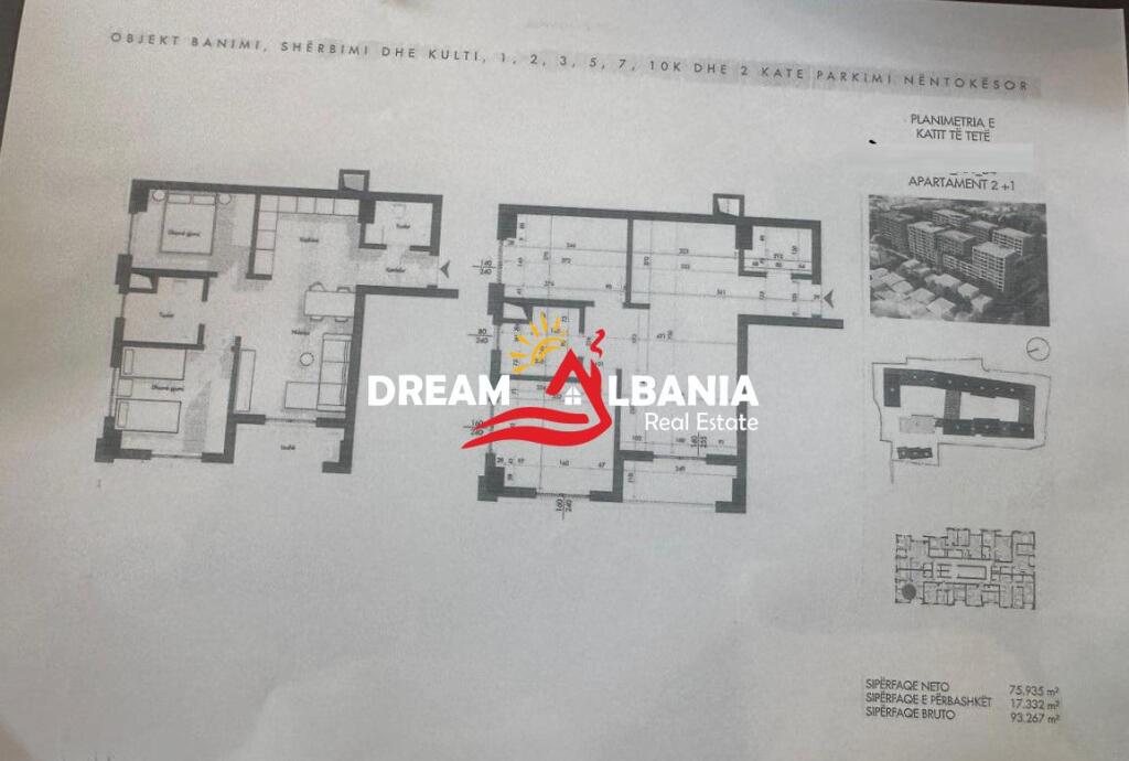 2+1 apartments for sale in one of the most prestigious complexes in the Porcelani area in Tirana (ID EV)
