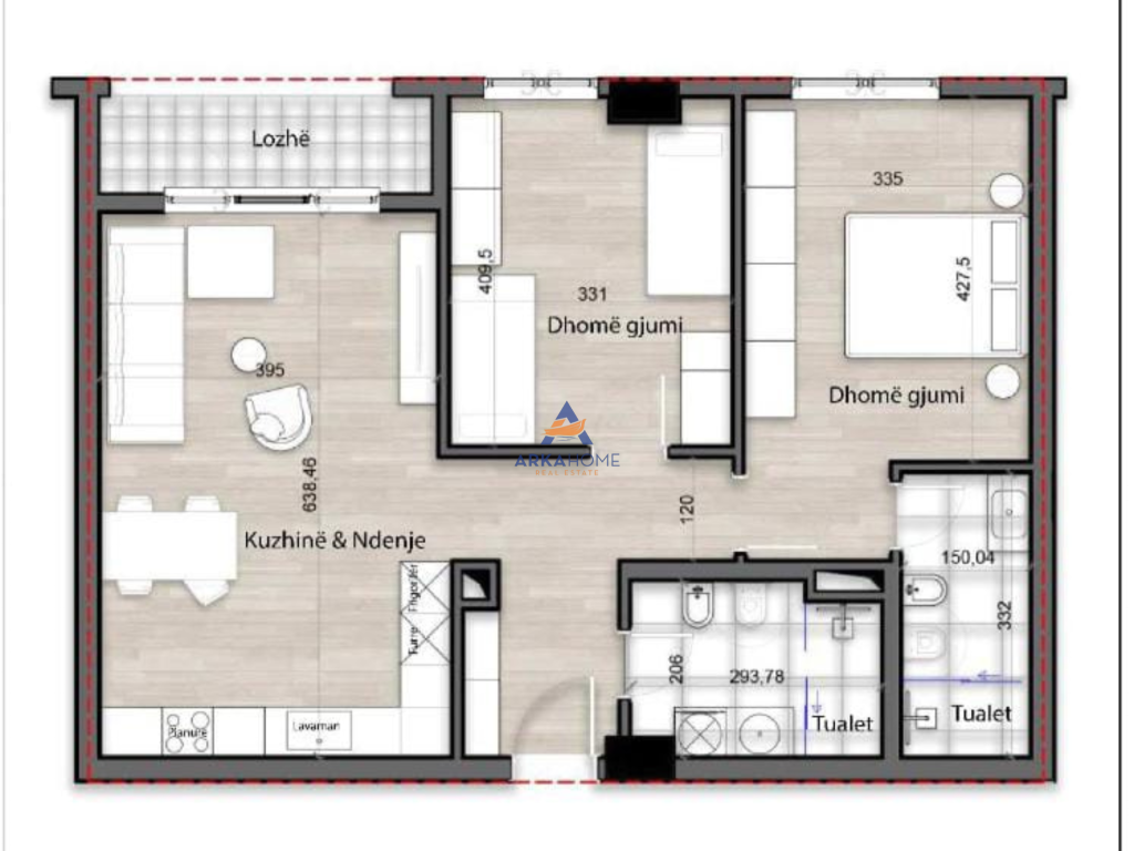 SHITET APARTAMENT 2+1+BALLKON "TE SPLENDER RESIDENCE" 169.410 EURO
