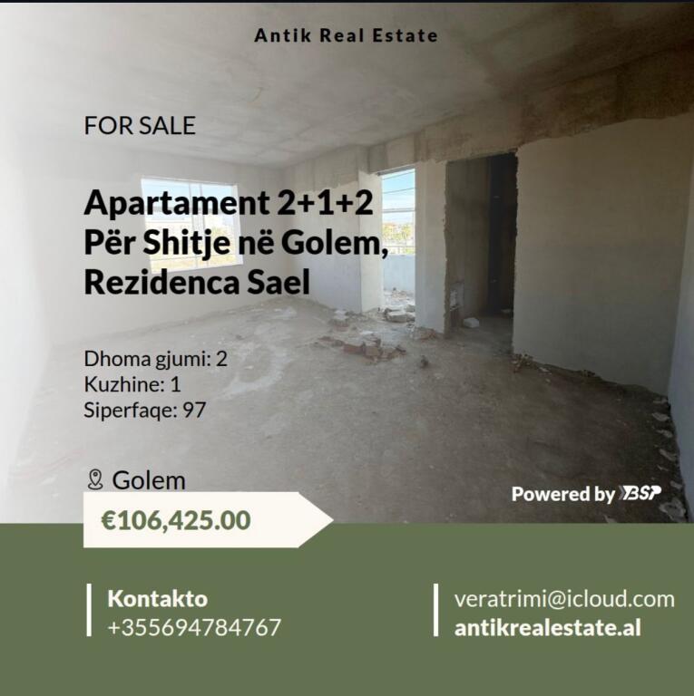 APPARTAMENTO IN VENDITA A GOLEM 2+1+2 RESIDENZA SAEL