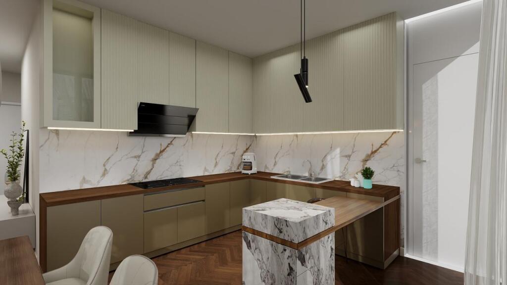 Apartment 3+1+2+ Veranda for Sale, Bermon Residence Building, New Boulevard!