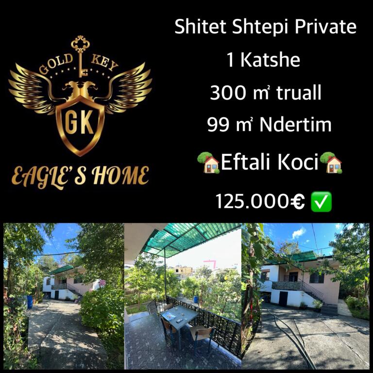 VENDESI Casa Privata • 1 Piano + Terreno 📍 Indirizzo: Scuola Eftali Koci💶 Prezzo: 125.000€