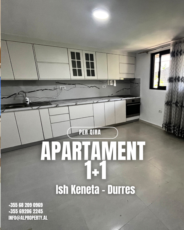 Apartment 1+1 for rent, Ish Keneta, Durres  