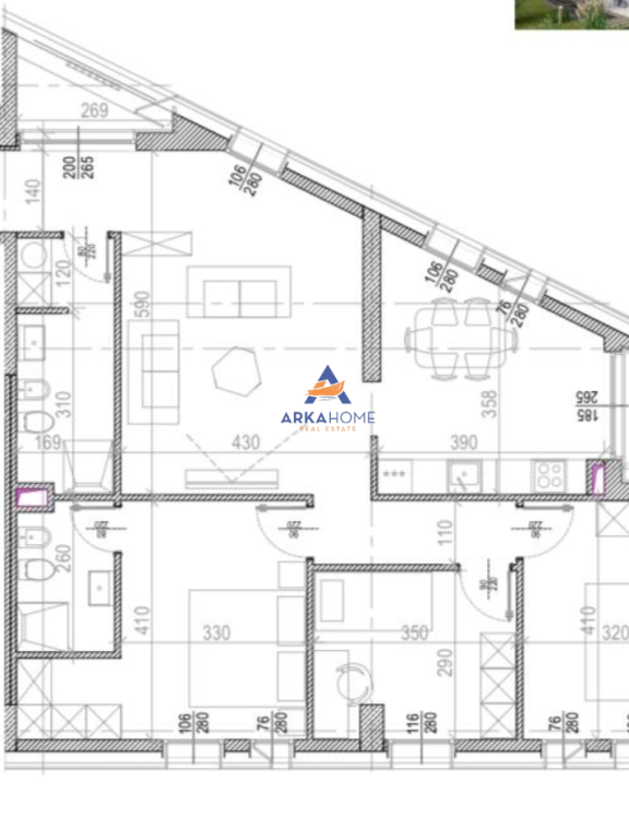 FOR SALE APARTMENT 3+1+BALCONY " RIVERSIDE RESIDENCE, KAVAJES STREET " 273,078 EURO