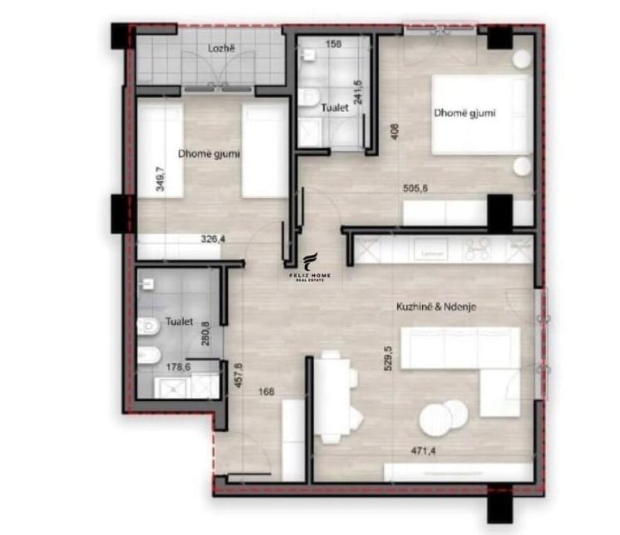 APARTMENT FOR SALE 2+1 PORCELAN 165500 EURO