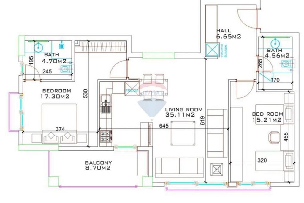 Apartment 2+1+2 for Sale Palladium Residences, Dry Lake