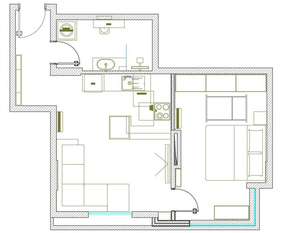 Apartment 1+1 for sale in Delijorgji
