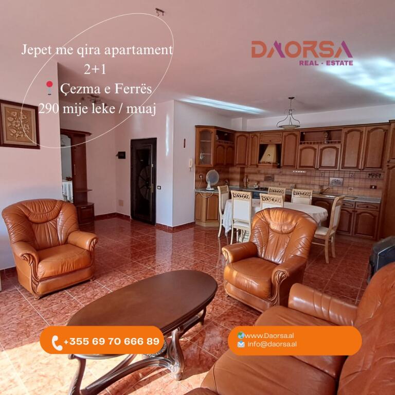 🏡 APARTMENT 2+1 FOR RENT – At Çezma e Ferrës, Durrës