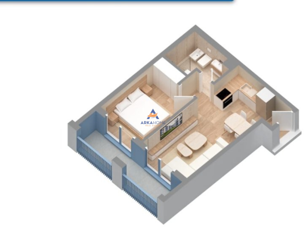 FOR SALE APARTMENT 1+1+BALCONY "AT THE OXA COMPLEX, FRESKU" 93,000 EURO