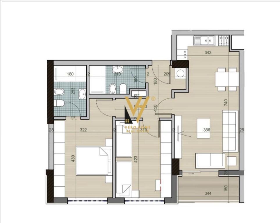 FOR SALE APARTMENT 2+1+2+BLK AT UNIVERS CITY 118,000 EURO