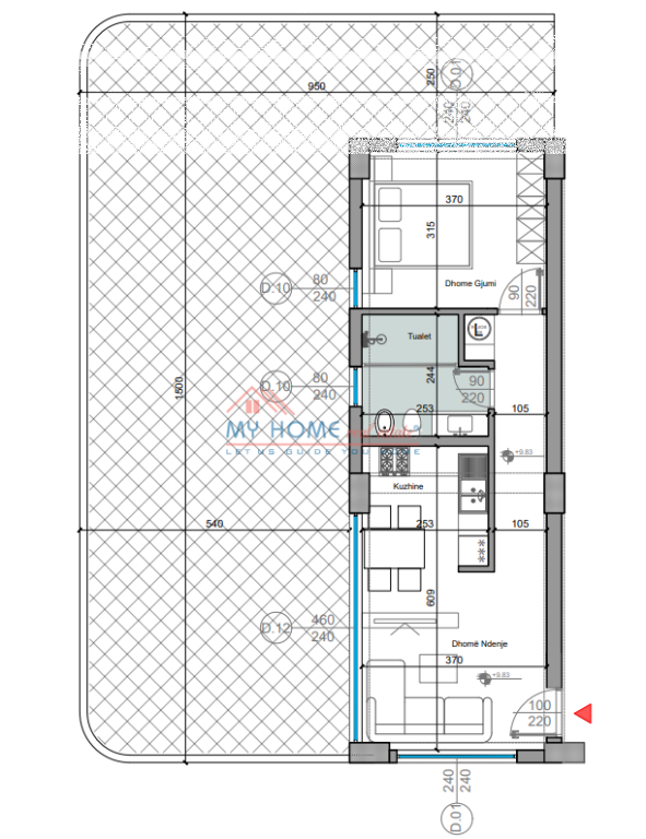 Apartamente 1+1+ verande ne shitje Gjiri i Lalzit