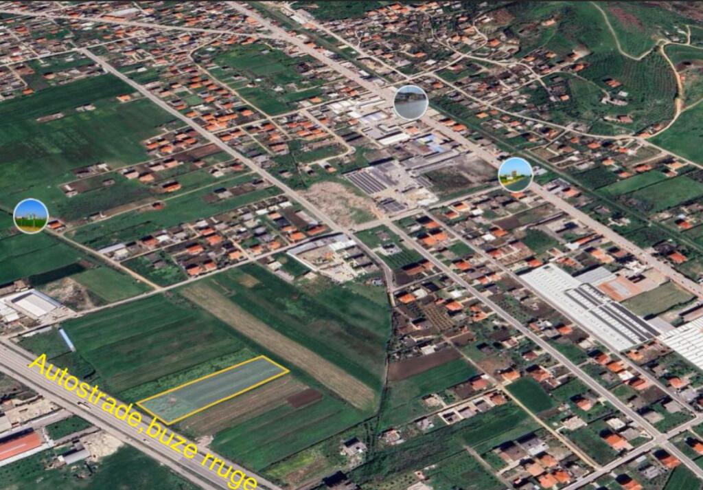 Land for sale for warehouse, along the secondary road of the Kavaje-Rrogozhine highway (near AutoDupi, near Auto “Dupi” Blerimaj