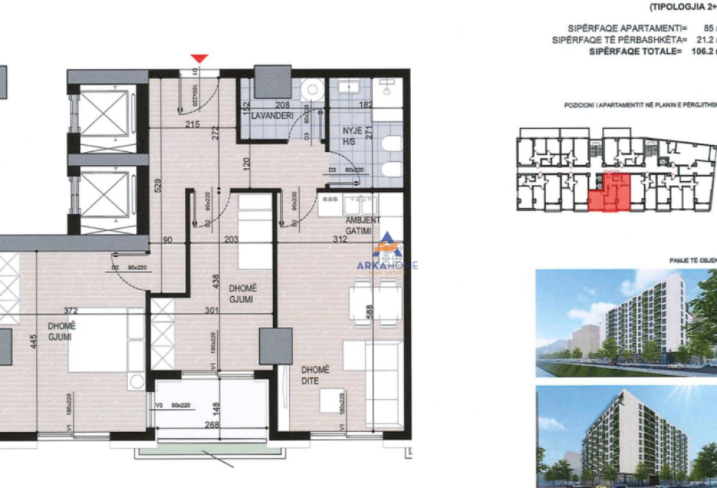 FOR SALE APARTMENT 2+1+BALCONY "FORMER AVIATION FIELD" 148,700 EURO.