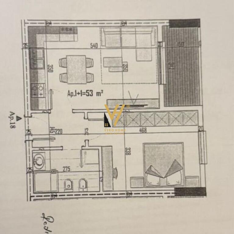 FOR SALE APARTMENT 1+1+BLK IN KAMEZ 63,000 EURO