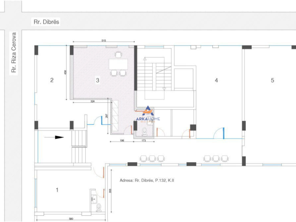 OFFICE SPACE FOR RENT "RRUGA E DIBRES" 430 EURO