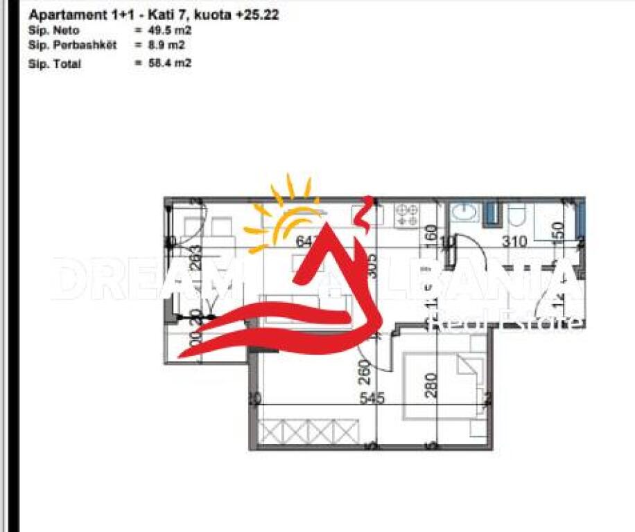 Apartamente 1+1  ne shitje te Viva Residence prane Globe , Tirane  (ID 4111961)
