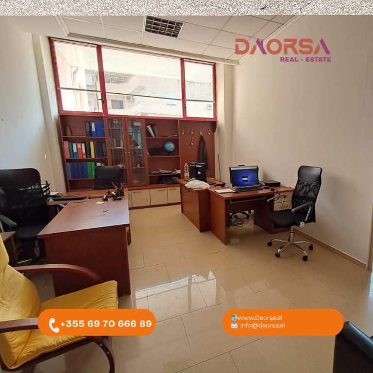 Jepen me qira 2 ambiente për zyra – 📍 Vollga, Durres