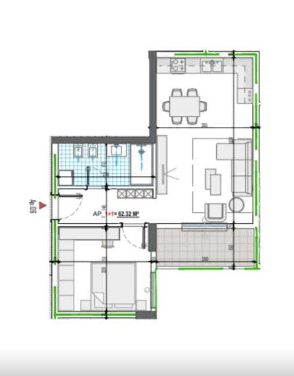 Apartment 1+1 for sale paskuqan