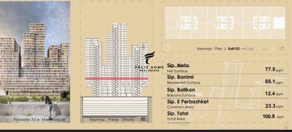 SHITET APARTAMENT 2+1 ZOGU ZI 245.000 EURO