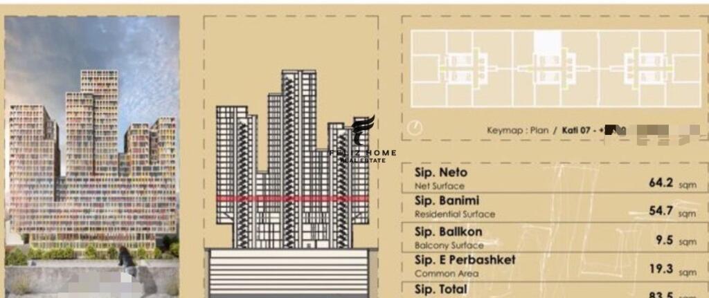 SHITET APARTAMENT 1+1 ZOGU ZI 200.000 EURO