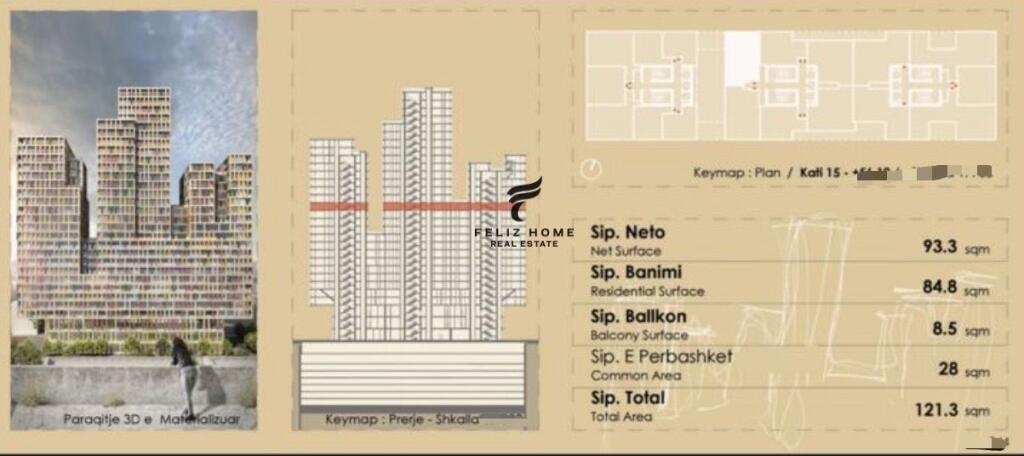 VENDESI APPARTAMENTO 2+1+2 ZOGU ZI 295.000 EURO