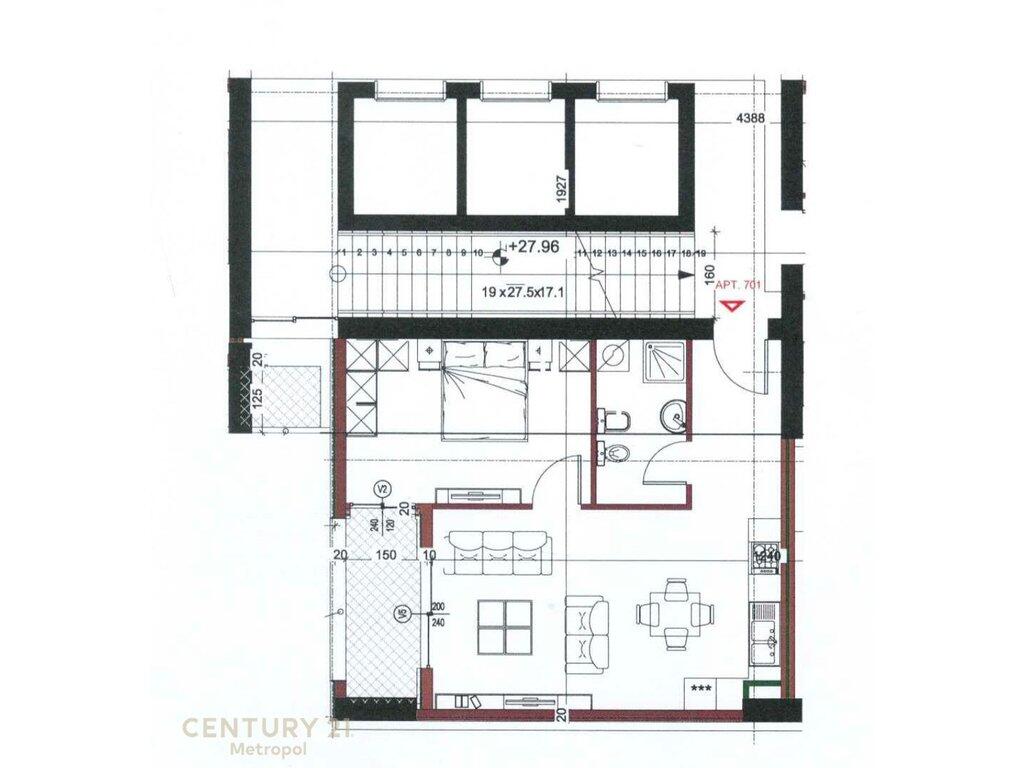 SHES APARTAMENT 1+1 TOTALISHT TE MOBILUAR!