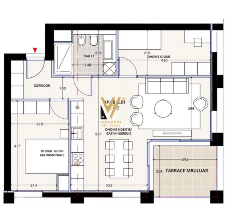 SHITET APARTAMENT 2+1+BLK TE VLORA MARINA 333.000 EURO